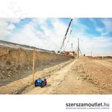BOSCH GRL 600 CHV Akkus forgólézer +vevő +távvezérló +fali tartó +koffer (PIROS) (1x4,0Ah/18V)