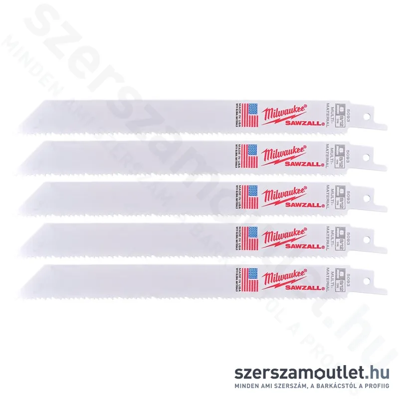 MILWAUKEE Univerzális orrfűrészlap 200mm (5db) (fa/fém/műanyag) (48475093)(48005093)