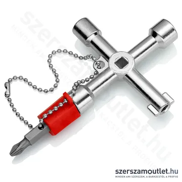 KNIPEX Kapcsolószekrény kulcs TwinKey 76mm (00 11 03)