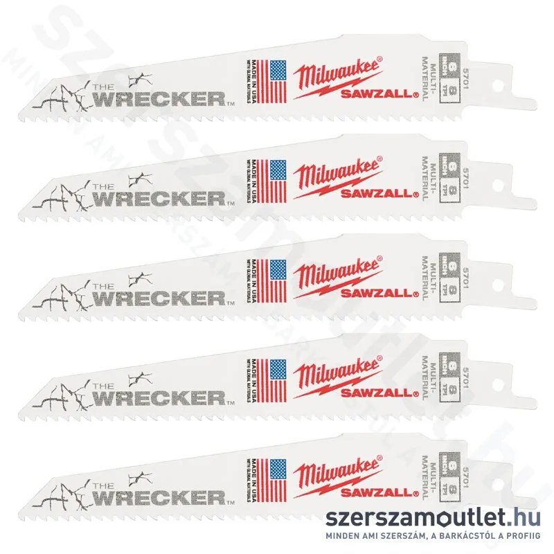 MILWAUKEE WRECKER orrfűrészlap 150mm (5db) (48475701)