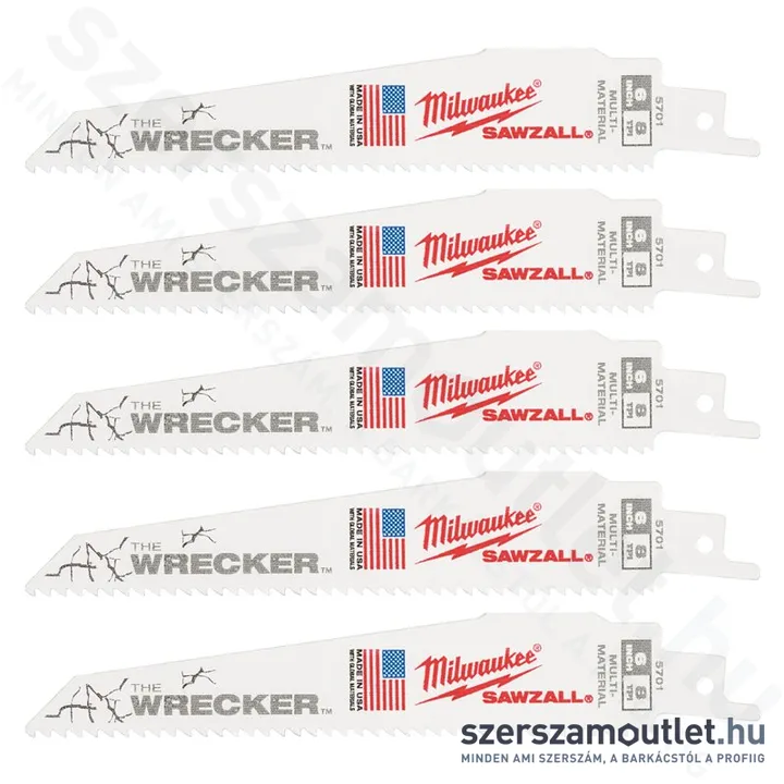 MILWAUKEE WRECKER orrfűrészlap 150mm (5db) (48475701)