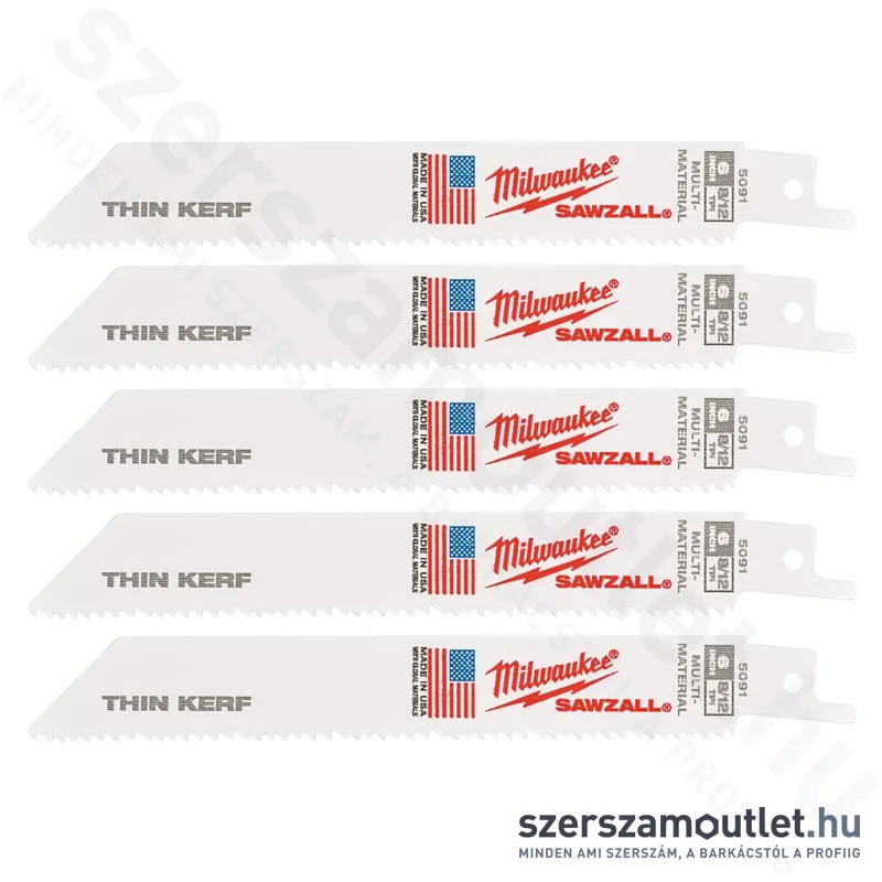 MILWAUKEE Univerzális orrfűrészlap 150mm (fa/fém/műanyag) (5db) (48475091)