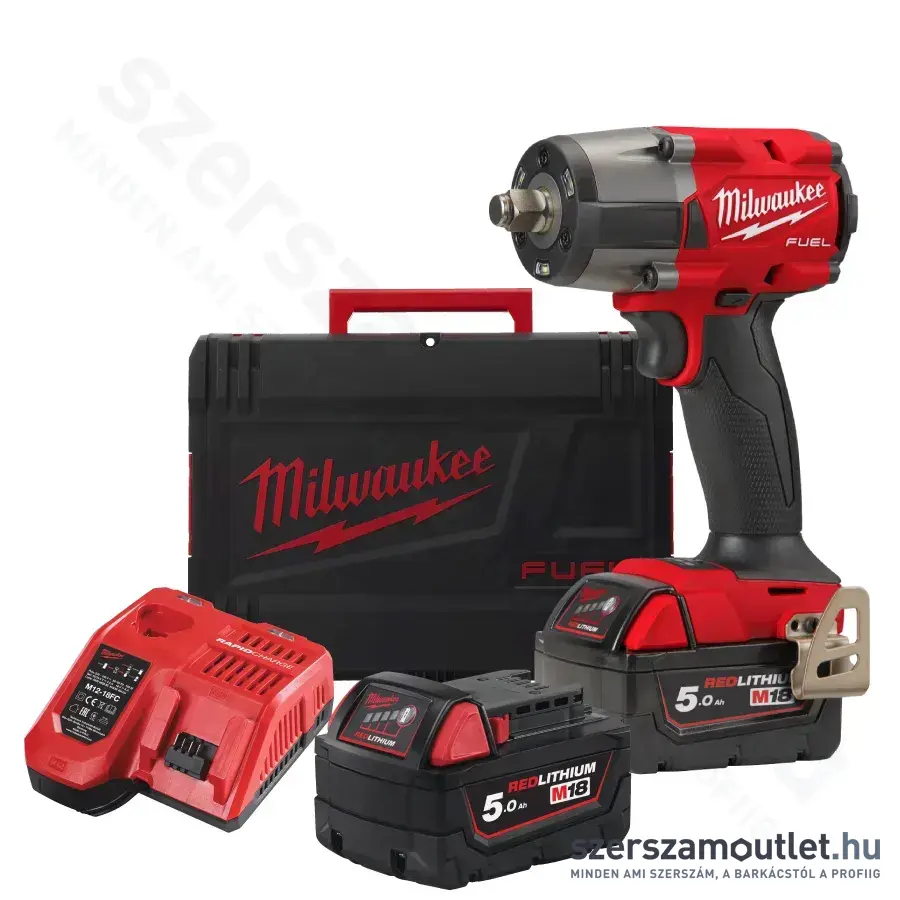 MILWAUKEE M18 FMTIW2F12-502X Akkus ütvecsavarozó HD kofferben (1/2" 745Nm) (2x5,0Ah/18V)