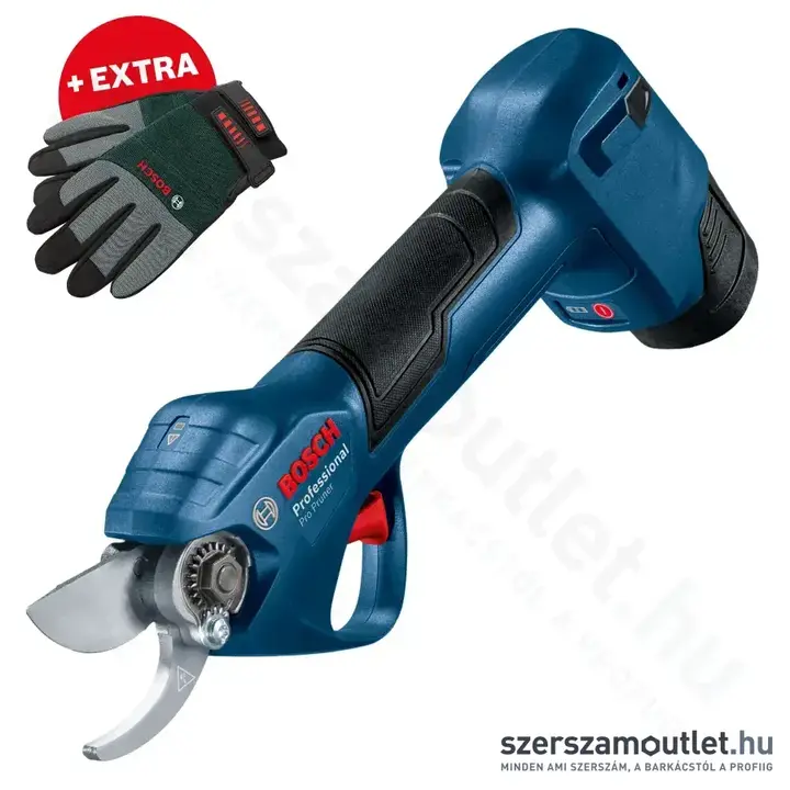 BOSCH PRO PRUNER Akkus metszőolló (2x3,0Ah/12V) (06019K1021) + AJÁNDÉK KESZTYŰ (F016800314)