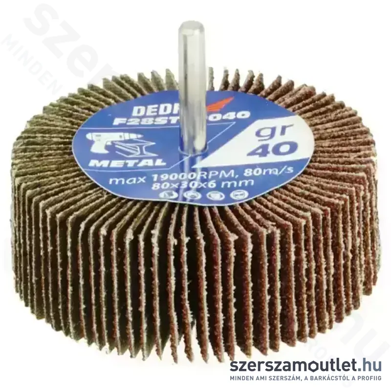 DEDRA Lamellás csiszolókerék 80x30x6mm G40