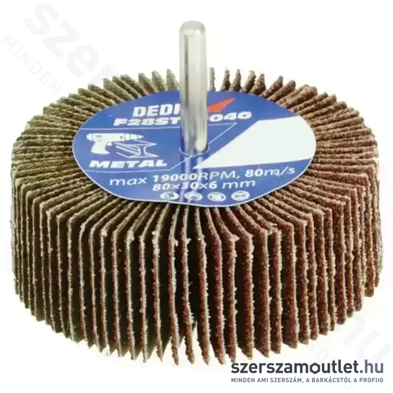 DEDRA Lamellás csiszolókerék 80x30x6mm G80