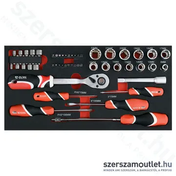 YATO Moduláris szerszámoskocsi szerszámokkal 78 részes (YT-09104)