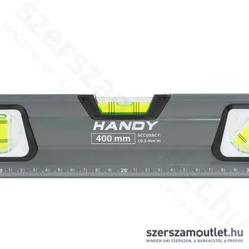 HANDY Vízmérték, vonalzóval, tükörlibellával, 400mm (10624A)