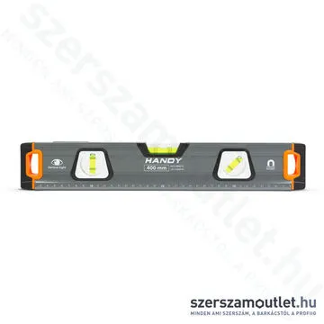 HANDY Vízmérték, vonalzóval, tükörlibellával, 400mm (10624A)
