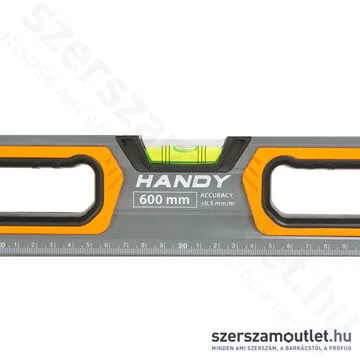 HANDY Vízmérték, vonalzóval, tükörlibellával, 600mm (10624B)