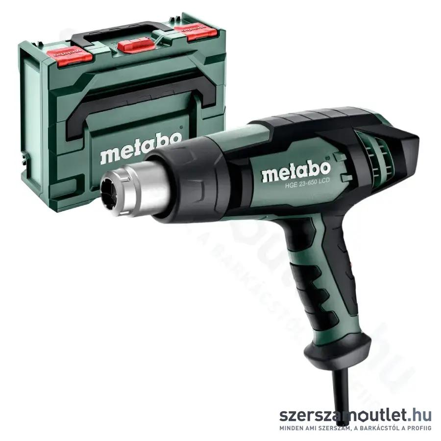 METABO HGE 23-650 LCD Hőlégfúvó metaBOXban (2300W/650°C)