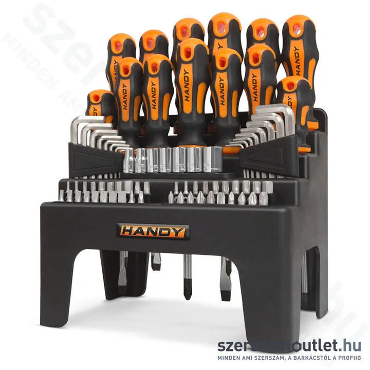 HANDY Csavarhúzó készlet, 77 részes, mbusszokkal, krovákkal, bitfejekkel (10695)