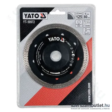 YATO Gyémánt vágótárcsa 125mm, folytonos (YT-59972)