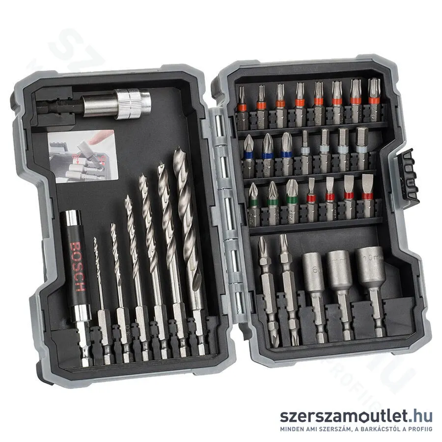 BOSCH HSS 35 részes PRO-Mix bit-, fúrószár és dugókulcs készlet | fához (2607017327)