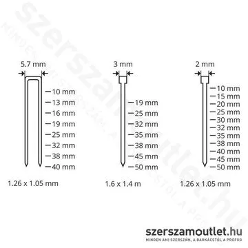 GÜDE Sűrített levegős kapocs és szegbelövő (25-40mm)