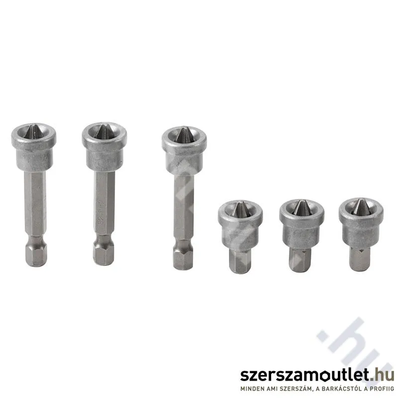 BGS Behajtófej készlet gipszkartonhoz PH2, 6 darabos (BGS-50406)