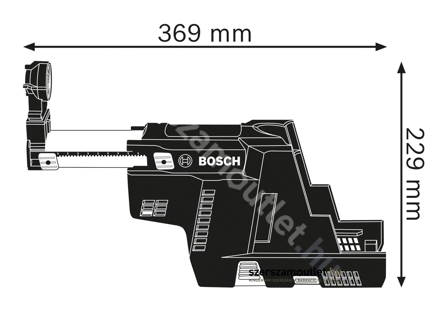 BOSCH GDE 18V-16 Porelszívó egység (BOSCH GBH 18V-26 géphez) (1600A0051M)