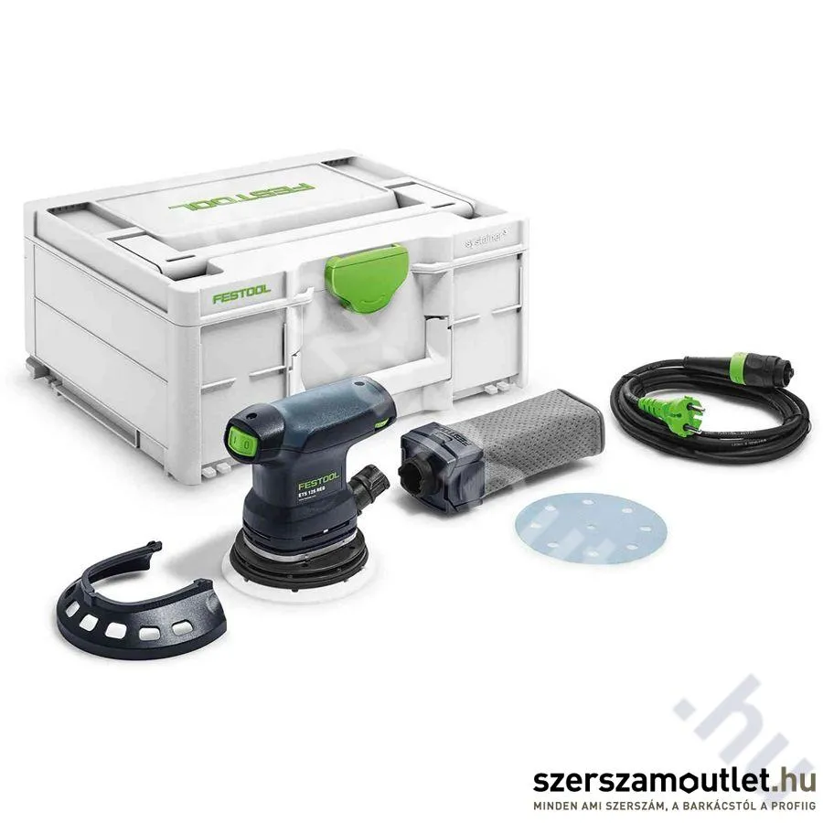 FESTOOL ETS 125 REQ-Plus excentercsiszoló Systainer-ben (250W/125mm)