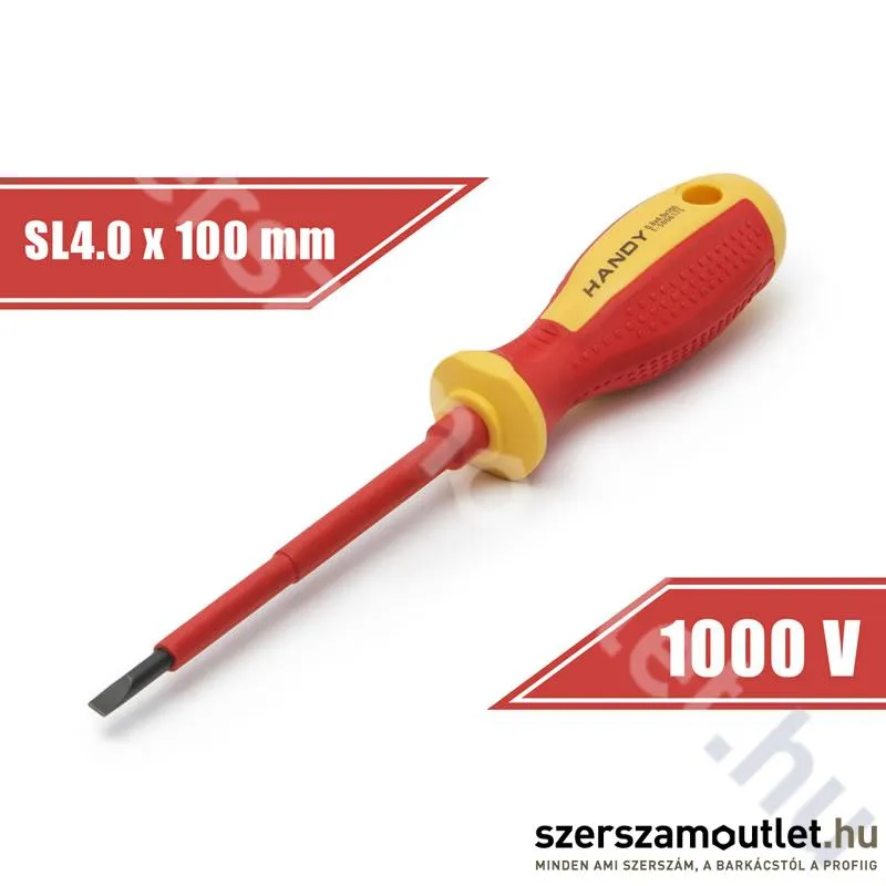 HANDY Csavarhúzó 0,8x4x100mm 1000V-ig szigetelt (10562)