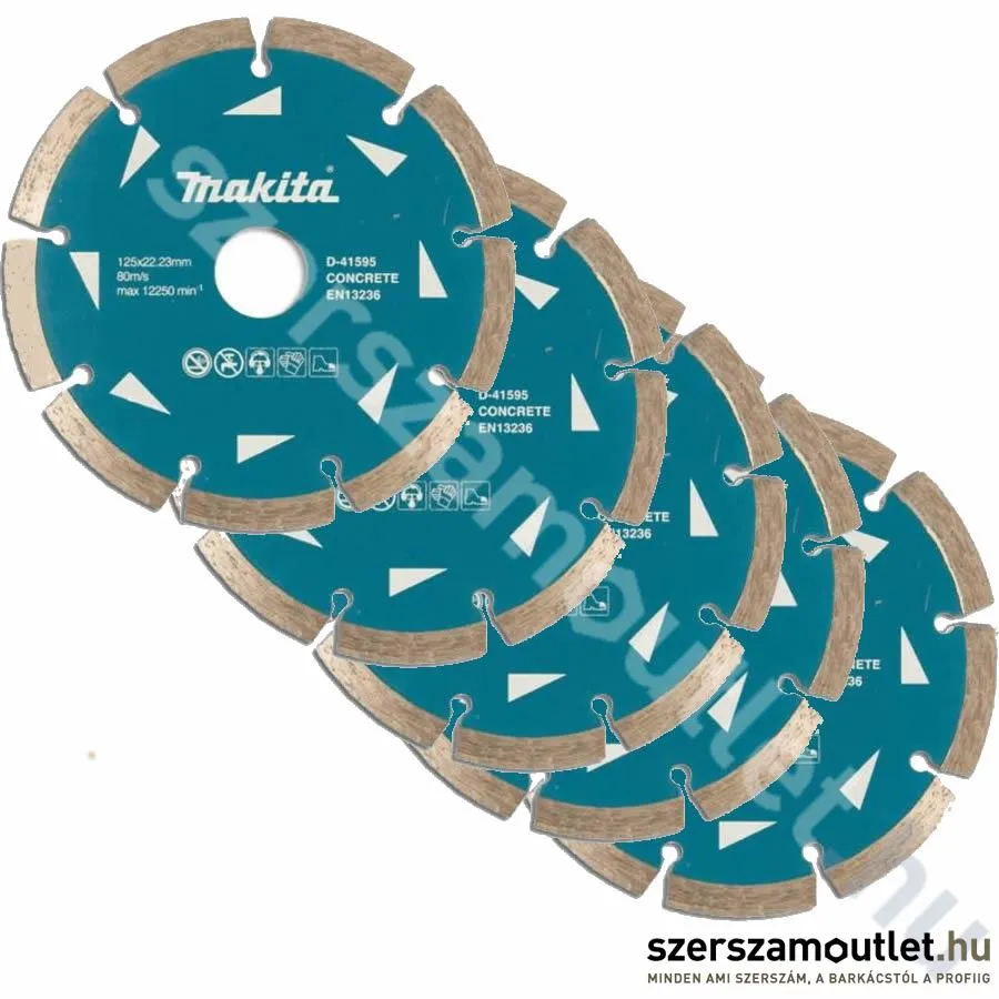 MAKITA 5db Gyémánttárcsa 125mm szegmentált (D-41595)