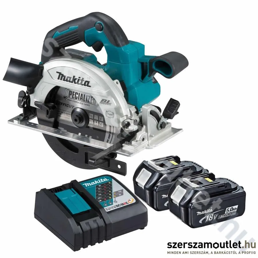 MAKITA DHS660RTJ Akkus szénkefementes körfűrész 165mm (2x5,0Ah/18V)