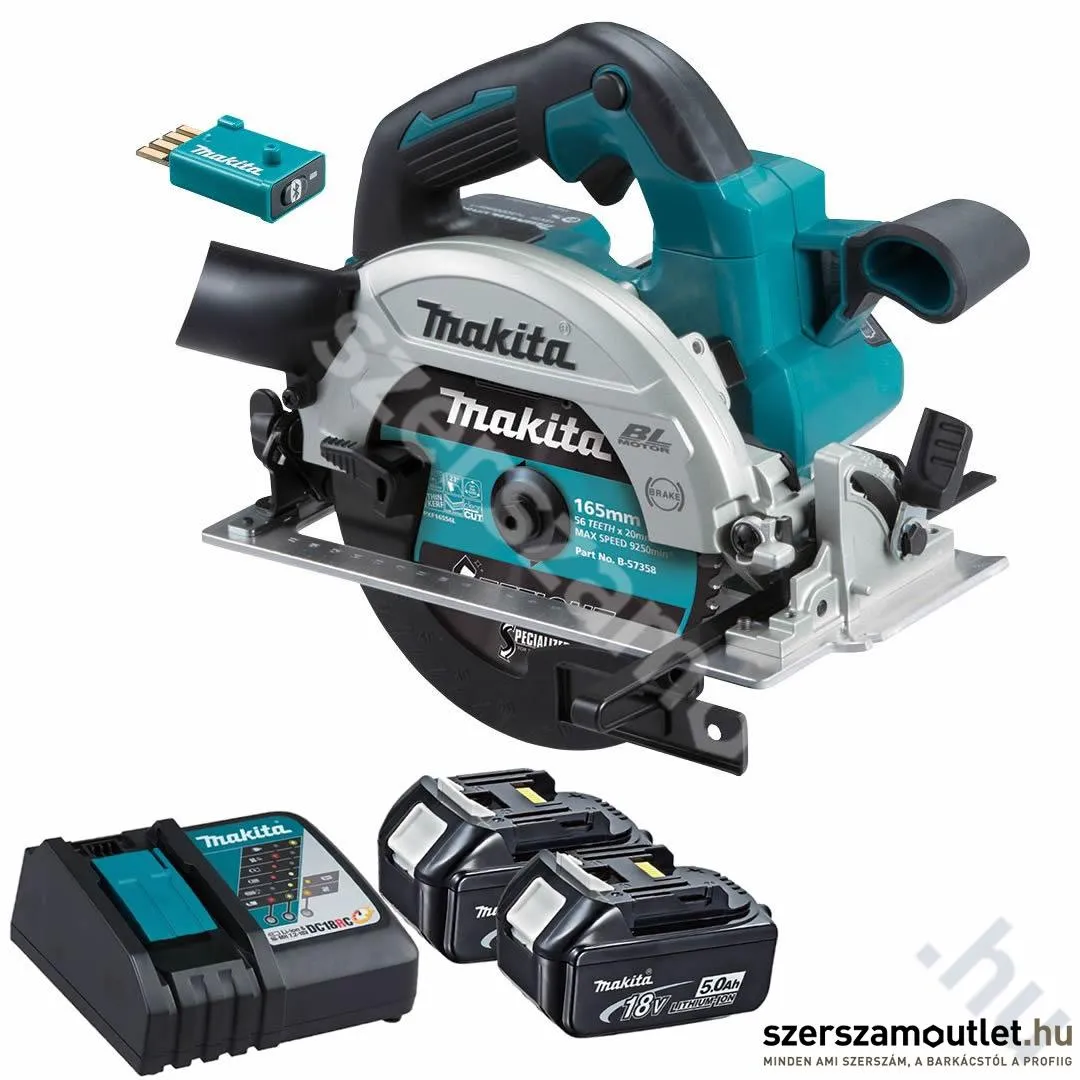 MAKITA DHS661RTJU Akkus szénkefementes körfűrész 165mm (2x5,0Ah/18V)