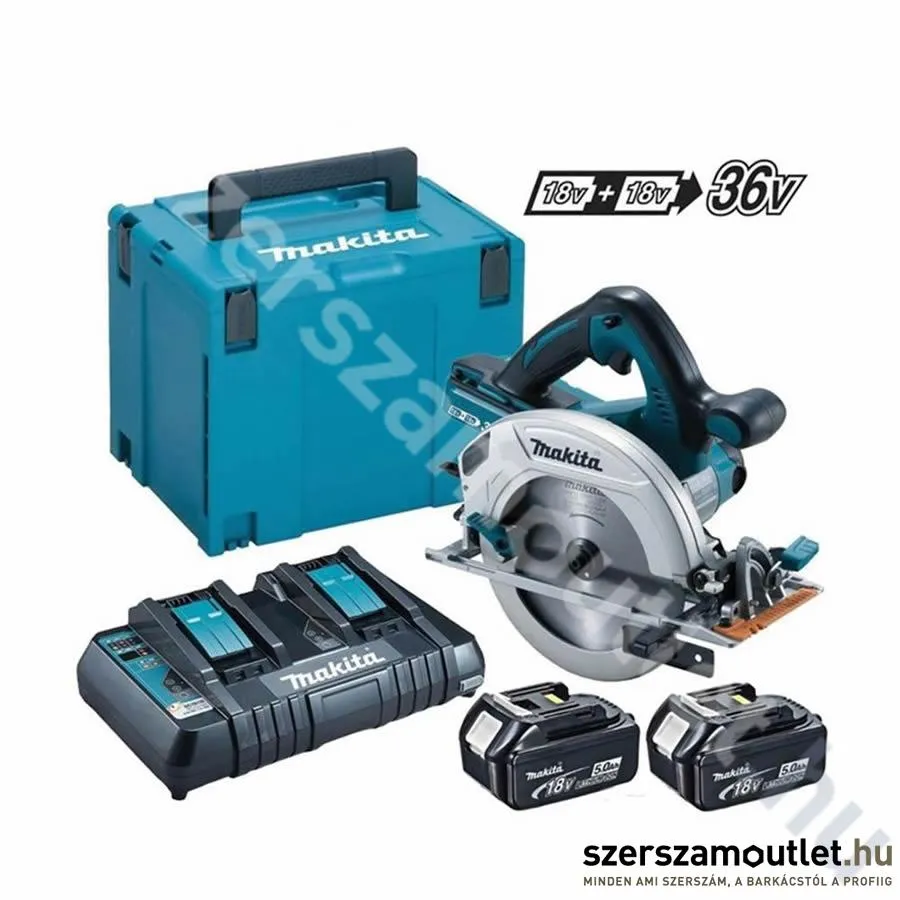 MAKITA DHS710PT2J Akkus körfűrész MAKPAC kofferben 190mm (2x5,0Ah/18V)