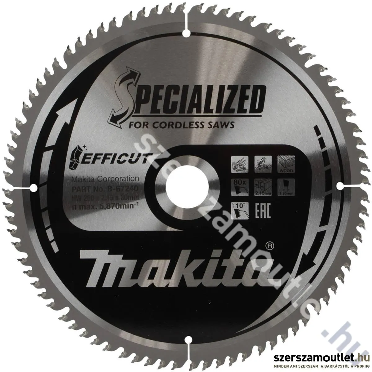 MAKITA EFFICUT körfűrésztárcsa 235mm f:30 Z24 (E-01909)