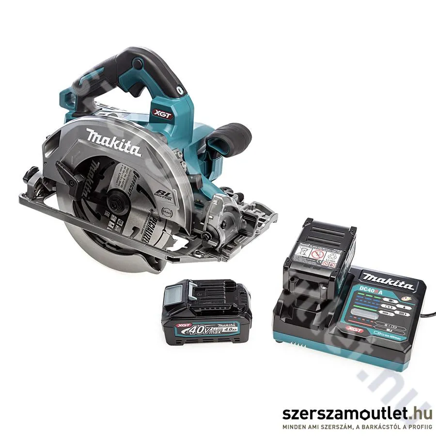 MAKITA HS004GM201 Akkus szénkefementes körfűrész (40V/190mm) (2x4,0Ah/40V)