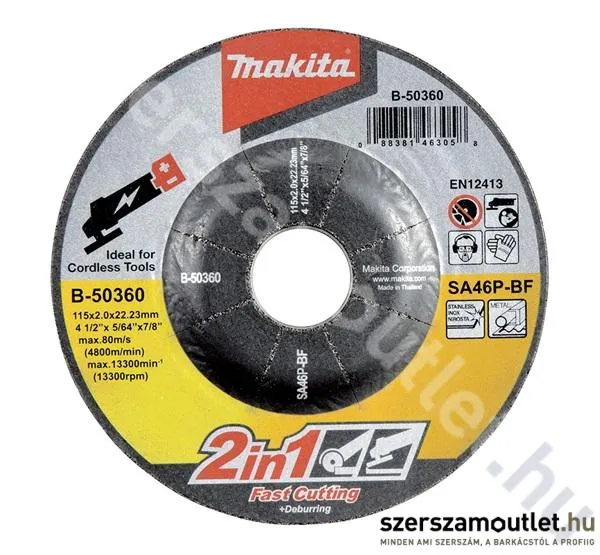 MAKITA Tisztítókorong Flexibilis 115x2,0mm (B-50360)