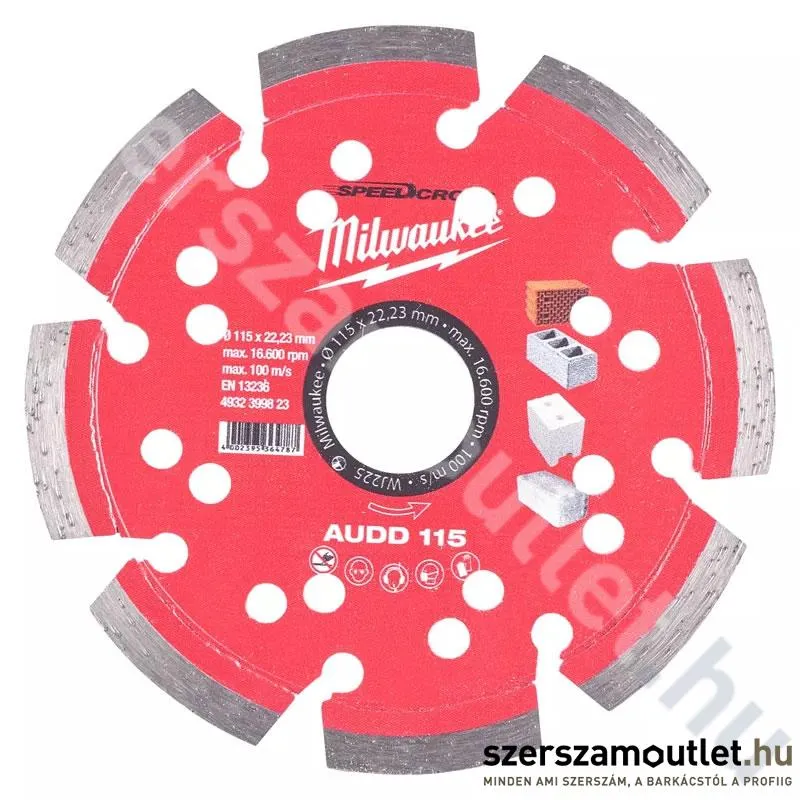 MILWAUKEE AUDD 115 Gyémánt vágótárcsa 115mm (4932399823)