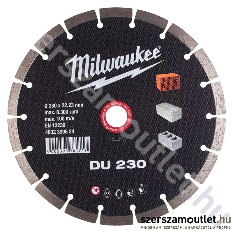MILWAUKEE DU230 Gyémánt vágótárcsa 230mm (4932399524)