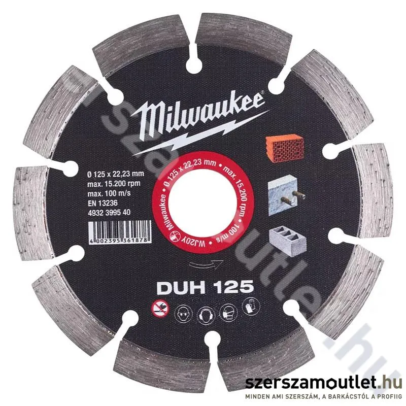 MILWAUKEE DUH125 Gyémánt vágótárcsa 125mm (4932399540)