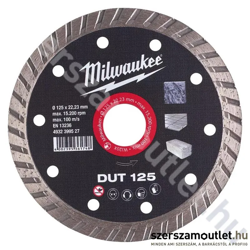 MILWAUKEE DUT 125 Gyémánt vágótárcsa 125mm (4932399527)