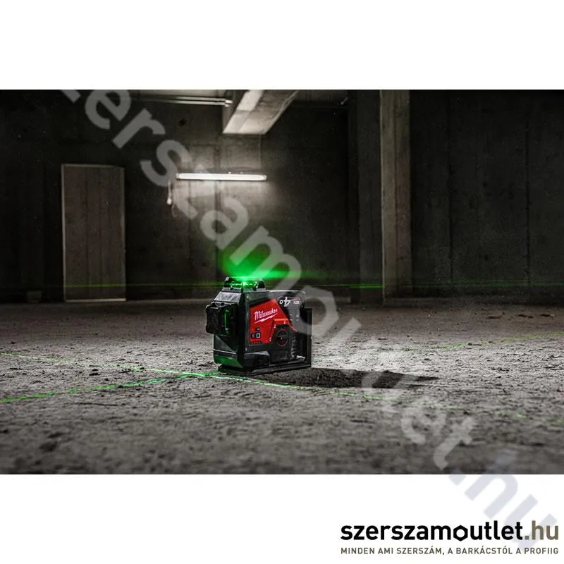 MILWAUKEE M12 3PL-0C Akkus 360° 3 síkú vonallézer ZÖLD, kofferben (12V) (Akku és töltő nélkül!)