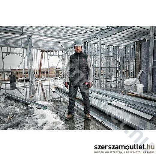 MILWAUKEE M12 HJP-0 (XL) Hibrid fűthető pufi kabát, fekete (4933464367) (Akku és töltő nélkül)