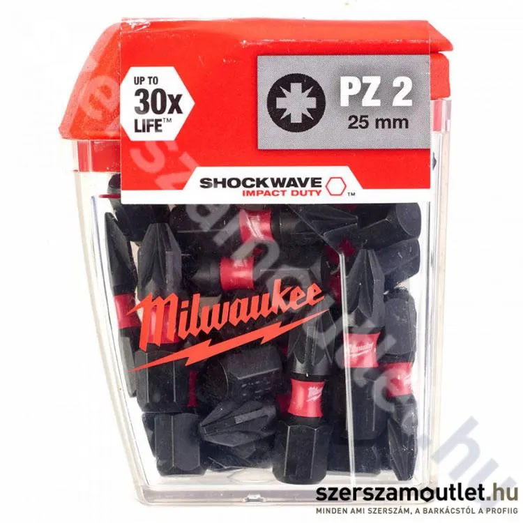 MILWAUKEE SHOCKWAVE PZ2 25mm bithegy (25db) (4932430864)