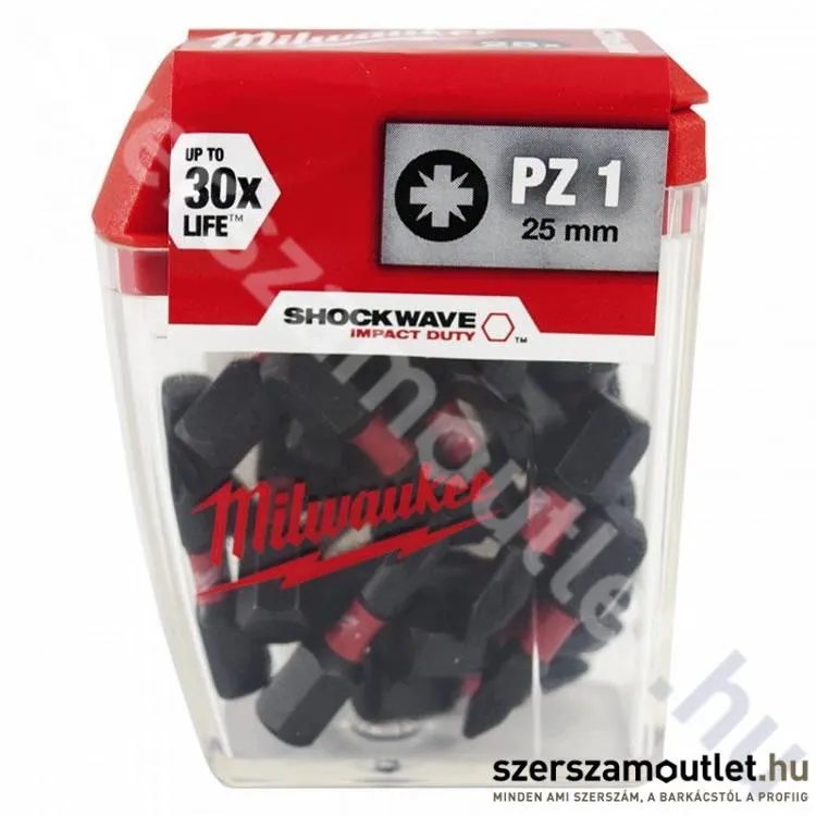 MILWAUKEE SHOCKWAVE PZ1x25mm bithegy (25db) (4932430861)