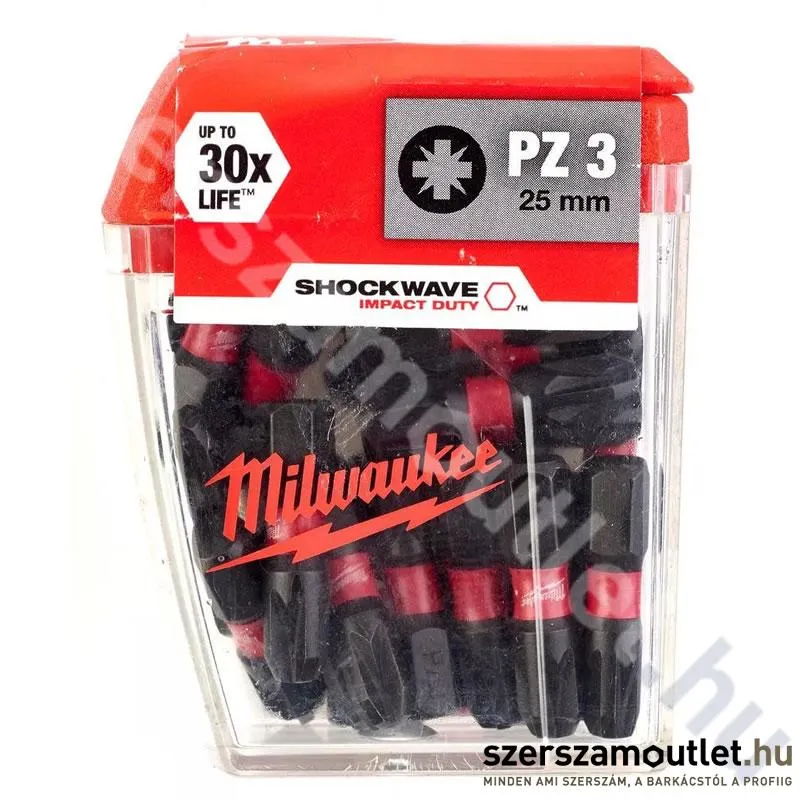 MILWAUKEE SHOCKWAVE PZ3x25mm bithegy (25db) (4932430869)