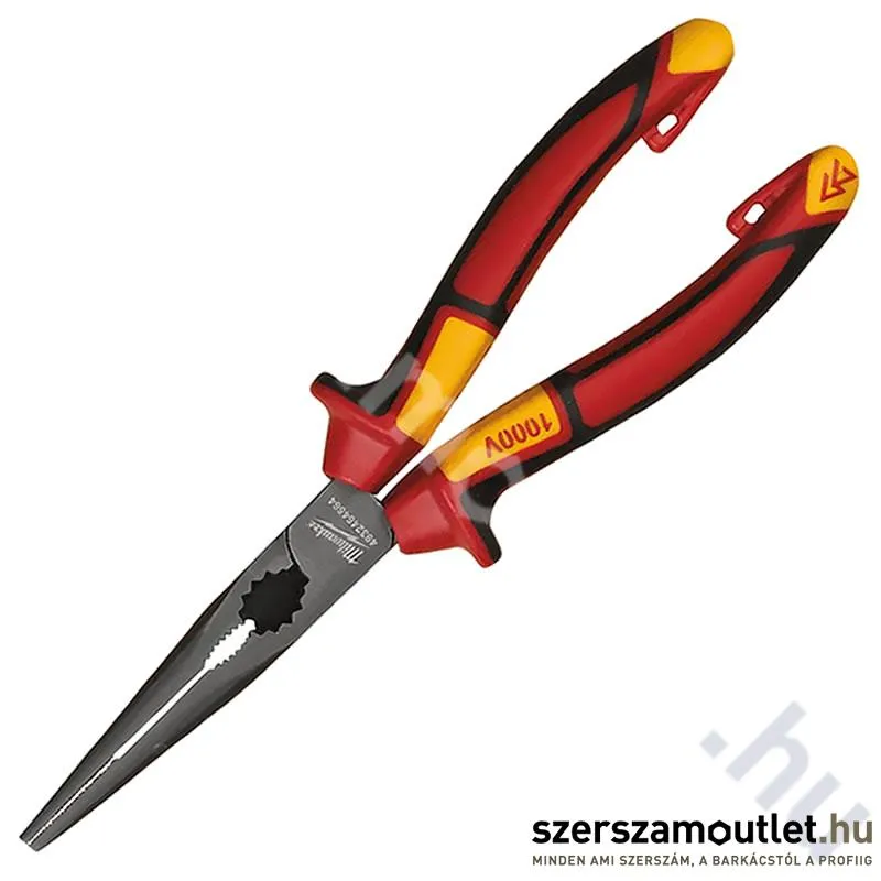 MILWAUKEE VDE Hosszúcsőrű kerek fogó 205mm (4932464564)