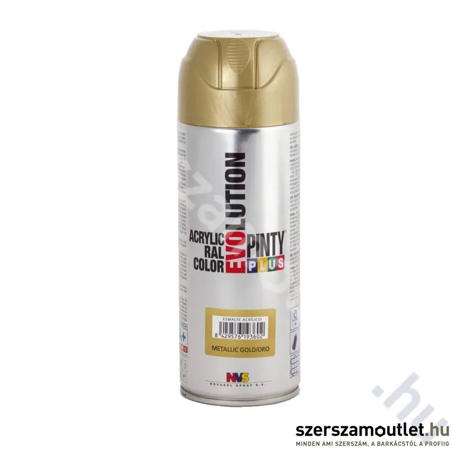 PINTY PLUS MT192 EVO Akril spray 400ml, (Metál arany/Metallic gold) (266)