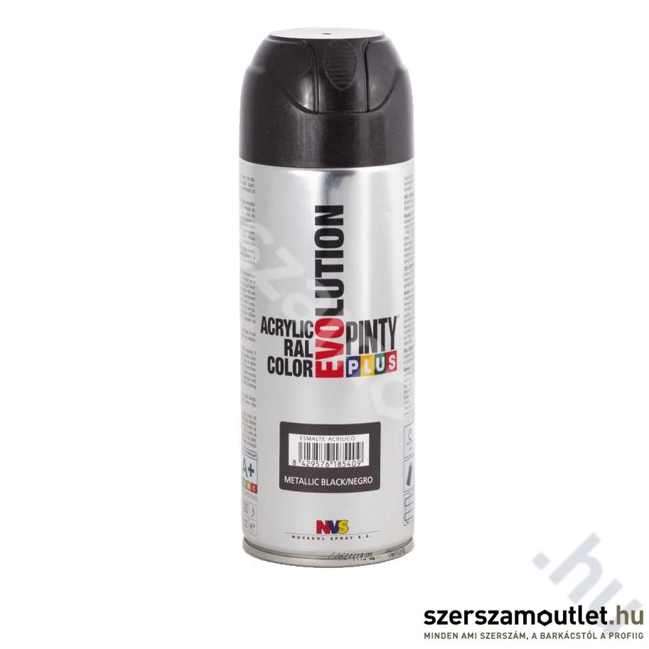 PINTY PLUS MT153 EVO Akril spray 400ml, (Metál fekete/Metallic black) (265)