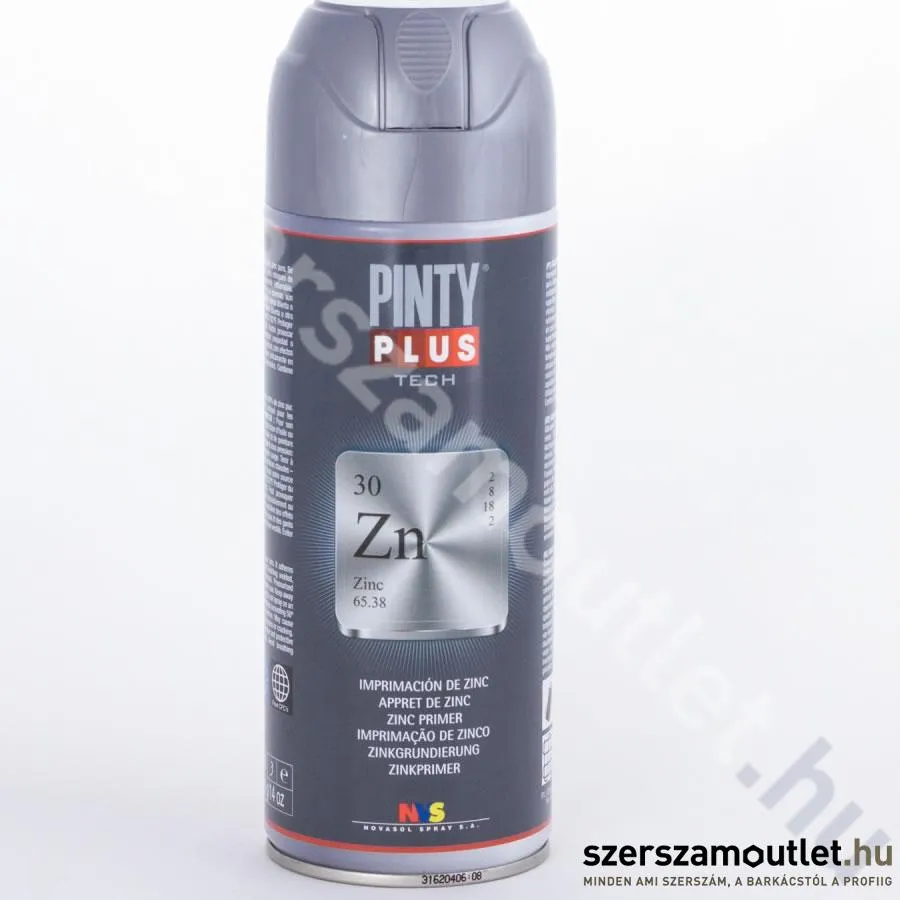 PINTY PLUS Tech Cink spray 400ml, (Cink/Zinc) (737)