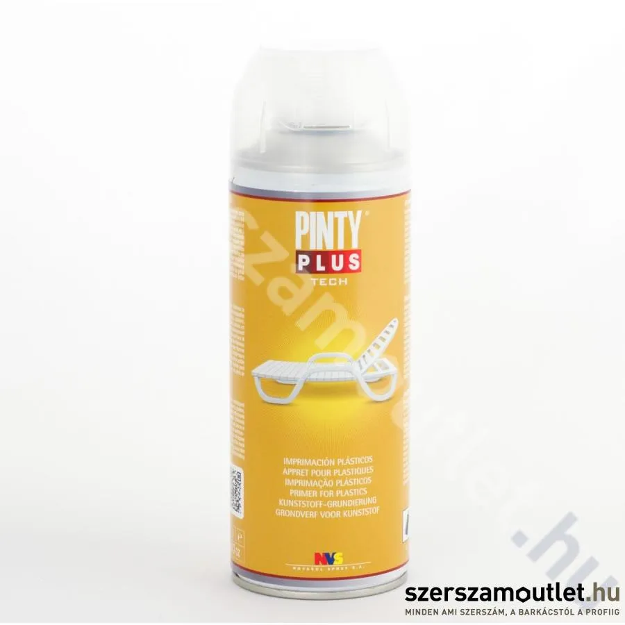PINTY PLUS Tech Műanyag alapozó spray 400ml, (Színtelen/Colorless) (295)