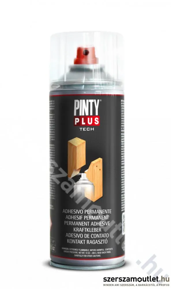 PINTY PLUS Tech Ragasztó spray-állandó 400ml, (Színtelen/Colorless) (740)