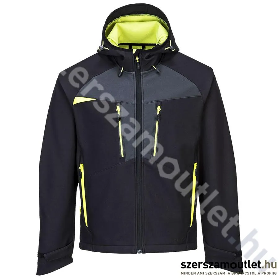 PORTWEST DX474 DX4 Softshell kabát [Fekete] (DX474BKR)