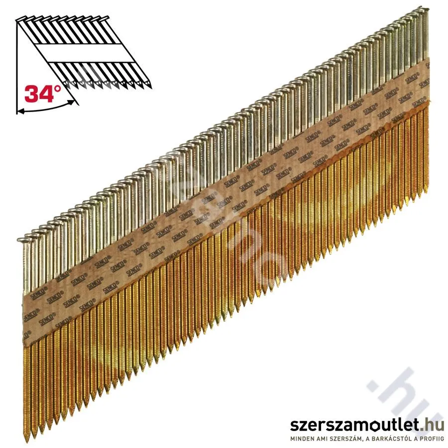 SENCO HE gyűrűs szalagtáras szeg, 3,1×75mm 34° [2000db/csomag] (HE57APBKR)