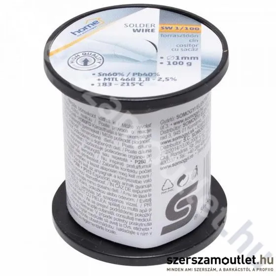 SOMOGYI Forrasztóón, 1mm, 100g (SW 1/100)