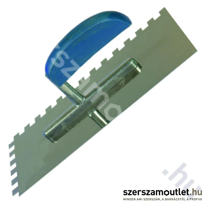 BAUTOOL Fogazott glettelő fa nyéllel (130x270mm/12x12mm)