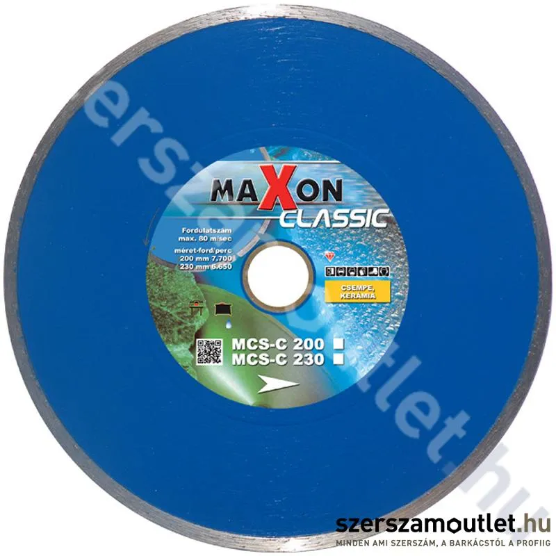 DIATECH gyémánttárcsa Maxon csempevágó 230mm (MCS230C)